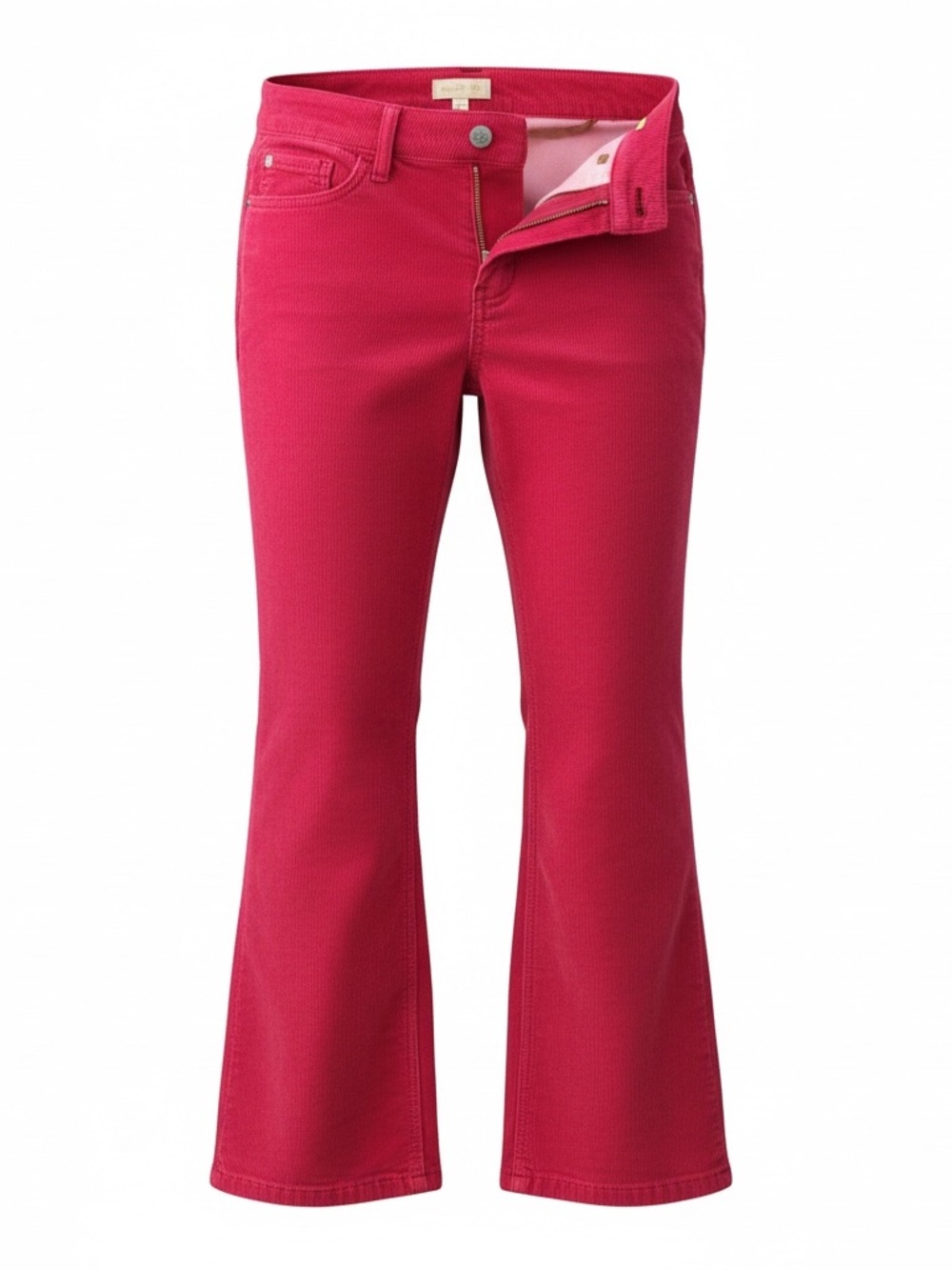 Anthropologie Pilcro Yaya Cropped Mid-Rise Raspberry Corduroy Pants - Size 26